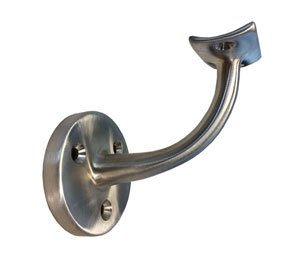 Rockwood 702-626 Hand Metal Rail Bracket - Satin Chrome Plated Brass
