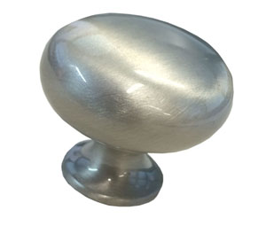 Rockwood 841-619 1-1/4 Ball Knob - Satin Nickel Plated Clear Coated Brass
