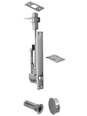 Rockwood 2848-10BE Automatic Flush Bolt with Bottom Fire Bolt - Dark Oxidized Satin Bronze