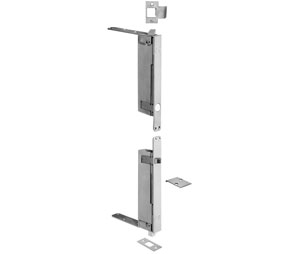 Rockwood 2945-630 Combination Self Latching Top & Bottom Flush Bolt Set - Satin Stainless Steel