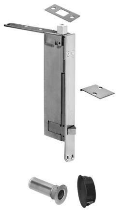 Rockwood 2948-626 Automatic Flush Bolt With Bottom Fire Bolt - Satin Chrome Plated Brass