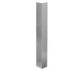 Rockwood 296-2-2-96-630 96" Rounded Corner Guard with 2" leg - Satin Stainless Steel
