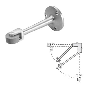 Rockwood 456-625 Polished Chrome Plated Brass Straight Roller Stop