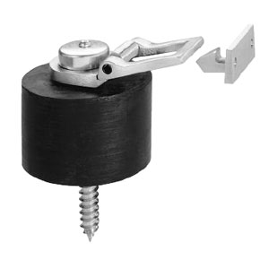 Rockwood 464-626 Heavy Duty Door Stop - Satin Chrome Plated Brass