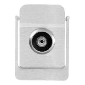 Rockwood 614V-626 Door Knocker with Viewer - Satin Chrome Plated Brass