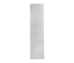 Rockwood 70C-626-CFC 4"x16"x0.05" Satin Chrome Plated Brass Push Plate - Square Corners - CFC Cut - Screw Mount