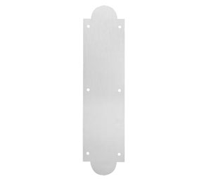 Rockwood 76B-613-SA 3.5" x 15" Satin Oxidized Oil Rubbed Bronze Decorative Push Plate - Self-adhesive