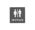 Rockwood BF686-613 Unisex Restroom ADA Tactile Signage with Braille - Oil Rubbed Bronze