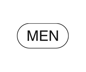 Rockwood RM1150M-612 MEN Indicator Plate - 2" x 4" - Adhesive Mount - Satin Clear Coated Bronze