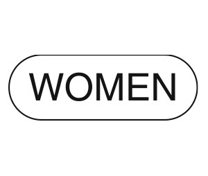 Rockwood RM1150W-613 WOMEN Indicator Plate - 2" x 5-3/4" - Adhesive Mount - Satin Oxidized Oil Rubbed Bronze