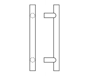 Rockwood RM1211-6-10BE Straight Square Ends Groove™ - Small Postmount Pulls Pull - 6" CTC - Dark Oxidized Satin Bronze, Equivalent