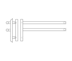 Rockwood RM2125-8x24-2-605  MezzoTek™ - Necked Post Double Push Bar & Pull Set without GripZone™ - 8" x 24" - Polished Clear Coated Brass