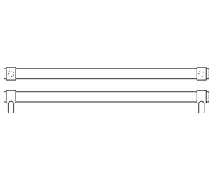 Rockwood RM2202-28-10BE  BandWidth™ - Collar Mount Push Bar  - 28" CTC - Dark Oxidized Satin Bronze, Equivalent