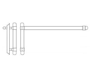 Rockwood RM2237-8x32-10BE Offset BandWidth™ - Collar Mount Push & Pull Set  - 8" x 32" - Dark Oxidized Satin Bronze, Equivalent