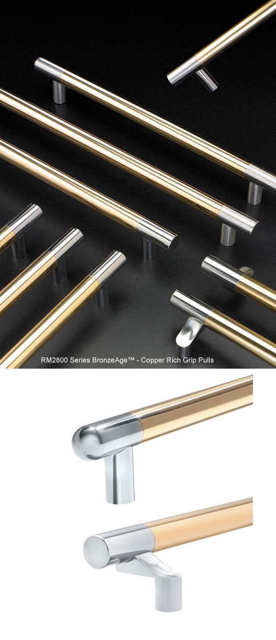 Rockwood RM2847336x11630 Offset Round Ends BronzeAge™ Triple Push