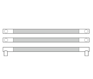 Rockwood RM2812-2-34-10BE Square Ends BronzeAge™ Double Push Bar - 34" CTC - Dark Oxidized Satin Bronze, Equivalent