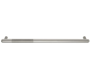 Rockwood RM3206-32-32316 NeoMax - Post Mounted 7" GripZone Straight Round Ends Push Bar 1" Dia x 32" CTC - Polished 316 Alloy Stainless Steel
