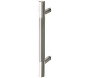 Rockwood RM3402-94-611 NeoMax - Post Mounted GripZone Straight Flat Ends Pull Bar 1-1/2" Dia x 94" OA - Polished Clear Coated Bronze