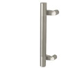 Rockwood RM3412-80-611 NeoMax - Post Mounted GripZone Offset Flat Ends Pull Bar 1-1/2" Dia x 80" OA - Polished Clear Coated Bronze