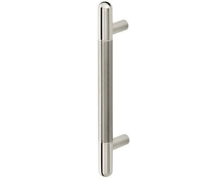 Rockwood RM3421-64-629 NeoMax - Post Mounted GripZone Straight Round Ends Pull Bar 1-1/4" Dia x 64" OA - Polished Stainless Steel