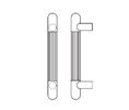 Rockwood RM3524-11-629 Straight Round Ends LineaMet™ Grooved Pull Bar - 11" CTC - Polished Stainless Steel
