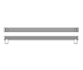 Rockwood RM3612-36-629 Square Ends LineaTek™  Grooved Push Bar - 36" CTC - Polished Stainless Steel