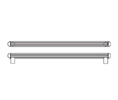 Rockwood RM3616-36-629 Round Ends LineaTek™  Grooved Push Bar - 36" CTC - Polished Stainless Steel