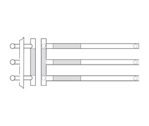 Rockwood RM4025-20x36-3-613 Straight ArborMet™ Wood Grip Square End Pull 20" CTC & Triple Push Bar 36" CTC Set - RM4020-20 X RM4022-3 - Oil Rubbed Bronze
