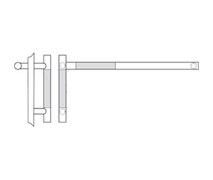 Rockwood RM4025-20x32-10BE Straight ArborMet™ Wood Grip Square End Pull 20" CTC & Push Bar 32" CTC Set - RM4020-20 X RM4022 - Dark Oil Rubbed