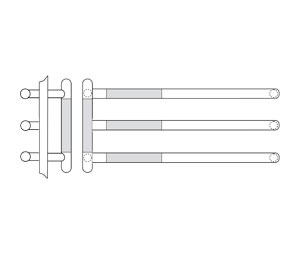 Rockwood RM4027-20x36-3-630 Straight ArborMet™ Wood Grip Round End Pull 20" CTC & Triple Push Bar 36" CTC Set - RM4024-20 X RM4026-3 - Satin Stainless Steel