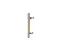 Rockwood RM4050-38-10BE-M-C Offset ArborMet Wood Grip Flat Ends Pull Bar, 38" OA, Dark Oxidized Satin Bronze, Equivalent, Maple Wood, Clear Coated