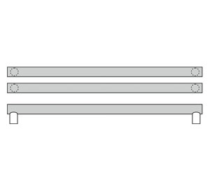 Rockwood RM4122-2-26-612 Flat Ends ArborTek™ Wood Grip Double Push Bar - 26" CTC - Satin Clear Coated Bronze