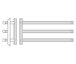 Rockwood RM4125-3-30x20-BSP Straight ArborTek™ Wood Grip Square End Pull 20" CTC & Triple Push Bar 30" CTC Set - RM4120-20 X RM4122-3 - Black Suede Powder Coat