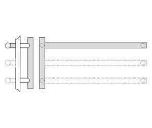 Rockwood RM4125-26x20-BSP Straight ArborTek™ Wood Grip Square End Pull 20" CTC & Push Bar 26" CTC Set - RM4120-20 X RM4122 - Black Suede Powder Coat