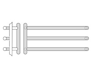Rockwood RM4127-3-30x20-10BE Straight ArborTek™ Wood Grip Round End Pull 20" CTC & Triple Push Bar 30" CTC Set - RM4124-20 X RM4126-3 - Dark Oil Rubbed