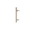 Rockwood RM4150-12-10BE-M-C Offset ArborTek Wood Grip Flat Ends Pull Bar, 12" OA, Dark Oxidized Satin Bronze, Equivalent, Maple Wood, Clear Coated