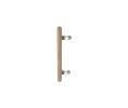Rockwood RM4154-12-10BE-M-C Offset ArborTek Wood Grip Round Ends Pull Bar, 12" OA, Dark Oxidized Satin Bronze, Equivalent, Maple Wood, Clear Coated