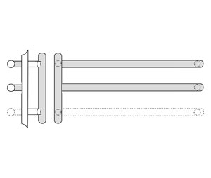 Rockwood RM4147-2-34x8-BSP Offset ArborTek™ Wood Grip Round End Pull 8" CTC & Double Push Bar 34" CTC Set - RM4144-8 X RM4116-2 - Black Suede Powder Coat