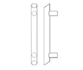 Rockwood RM4200-11-629 Straight SkewTek™ - Angled End Pull with Forward Segment - 11" CTC - Polished Stainless Steel