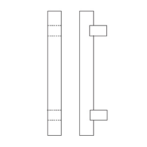 Rockwood RM4270-12-710 Straight SkewTek™ - Big Pull with Rectangular Posts - 12" CTC - Dark Bronze Anodized Aluminum