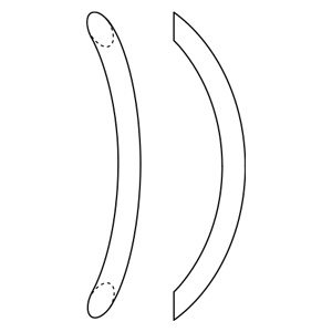 Rockwood RM4412-12-612 CenTrex™ 1" Diameter Offset Radius Pull Bar - 12" CTC - Satin Clear Coated Bronze