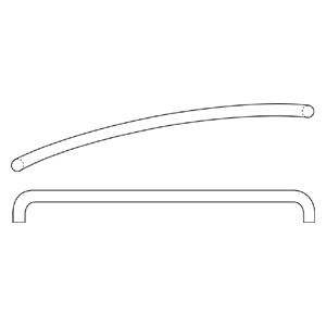 Rockwood RM4440LH-30-710 CenTrex™ 1" Diameter Radius Push Bar - Left Handed - 30" CTC - Dark Bronze Anodized Aluminum