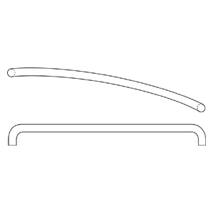 Rockwood RM4440RH-36-612 CenTrex™ 1" Diameter Radius Push Bar - Right Handed - 36" CTC - Satin Clear Coated Bronze