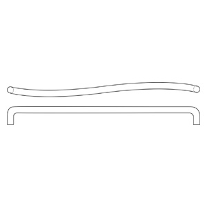 Rockwood RM4450LH-36-612 CenTrex™ 1" Diameter Compound Radius Push Bar - Left Handed - 36" CTC - Satin Clear Coated Bronze