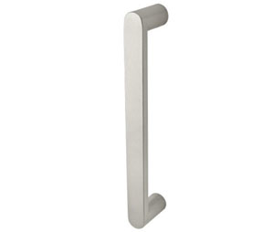 Rockwood RM5220-18-BSP PlanTek - Flat Front Radius Ends Pull 3/4" x 1-1/2" Grip x 18" CTC - Black Suede Powder Coat