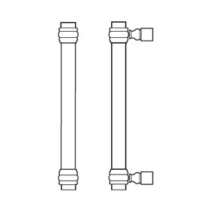 Rockwood RM5650-36-1-613 Staright Classic Plain Grip Plain Finial Door Pull - 36" CTC - Satin Oxidized Oil Rubbed Bronze