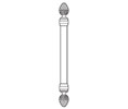 Rockwood RM5650-26-4-10BE Staright Classic Plain Grip Pinecone Finial Door Pull - 26" CTC - Dark Oxidized Satin Bronze, Equivalent
