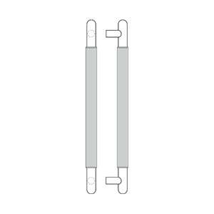 Rockwood RM6081-94-605 Straight Round End English Bridle Leather Pull - 94" Overall Length - Polished Clear Coated Brass