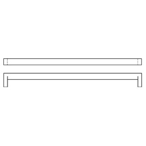 Rockwood RM7212-36-10BE  NeoCylinder™ Push Bar without GripZone™ - 36" CTC - Dark Oxidized Satin Bronze, Equivalent