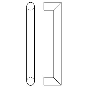 Rockwood RM7310-84-RPC NeoMitre 84" CTC x 1-1/4" Dia. Straight Pull without GripZone - Red Powder Coat